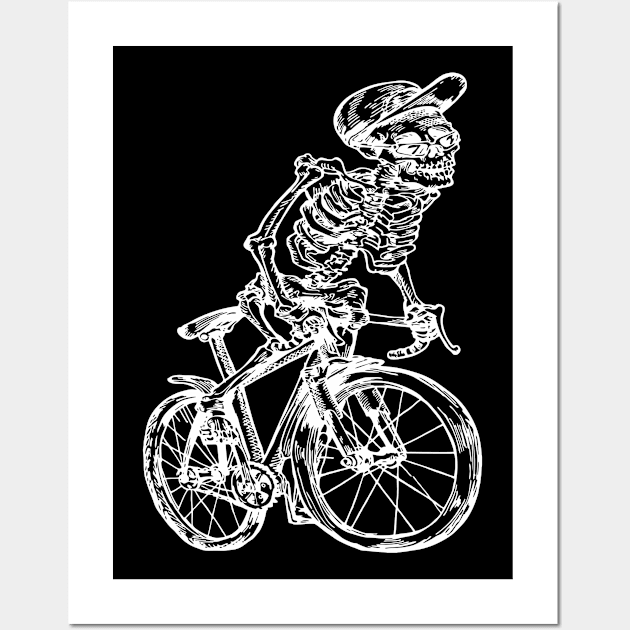 SEEMBO Skeleton Cycling Bicycle Cyclist Bicycling Biker Bike Wall Art by SEEMBO